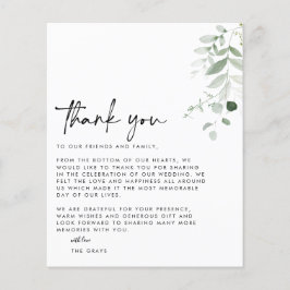 BUDGET Hochzeit Foto Danke Karte