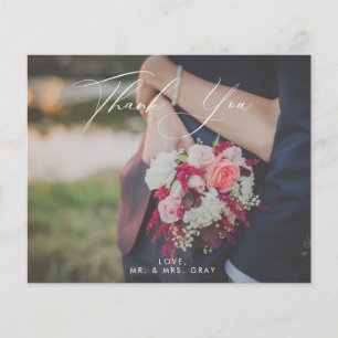 BUDGET Hochzeit Foto Danke Karte