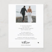 Budget Hochzeit Foto Overlay 2 Foto danke Flyer (Hinten)