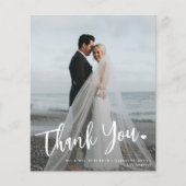 Budget Hochzeit Foto Overlay 2 Foto danke Flyer (Vorne)