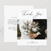 BUDGET Hochzeit Foto Vielen Dank Card Flyer (Vorne/Hinten)