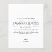 BUDGET Hochzeit Foto Vielen Dank Card Flyer (Hinten)