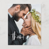 Budget Hochzeit Handgeschriebenes Dankeschön Foto Flyer (Vorne)
