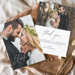 Budget Hochzeit Handgeschriebenes Dankeschön Foto Flyer<br><div class="desc">Budget Hochzeit Handgeschriebene Dankeschön Karten,  die ein Foto auf der Vorder- und Rückseite haben. Der Frühling,  Sommer,  Herbst,  Herbst,  Winter Dankeschön Sie Karten enthalten eine moderne,  weiß und schwarz handgeschriebene kursive Schrift Typografie,  die elegant,  einfach und modern zu verwenden sind,  nachdem Sie minimalistische einfache Hochzeitstag-Feier.</div>