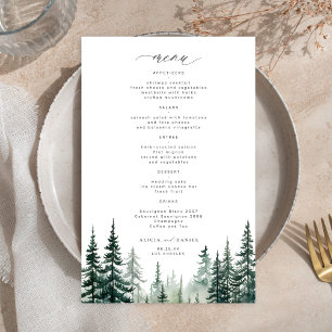Budget-Hochzeit im rustikalen Kiefernwald-Menü