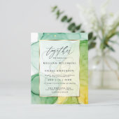 Budget Hochzeit lebendige Grüntöne Gold Abstrakt T (Stehend Vorderseite)