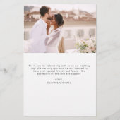 Budget Hochzeit Liebe und vielen Dank an Ihre Kart (Rückseite)