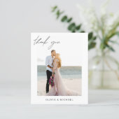 Budget Hochzeit Minimalistisches Foto Vielen Dank  (Stehend Vorderseite)