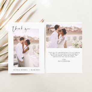Budget Hochzeit Minimalistisches Foto Vielen Dank