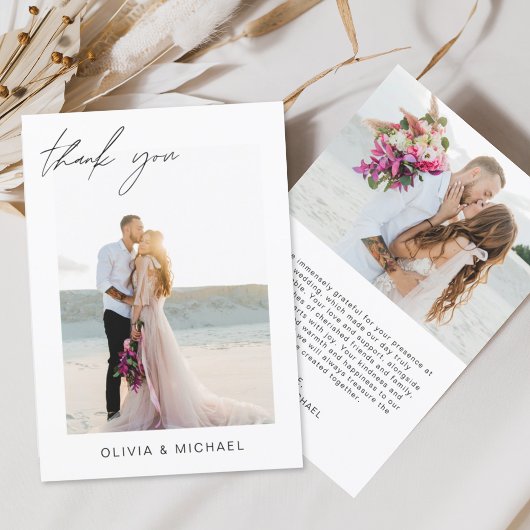 Budget Hochzeit Minimalistisches Foto Vielen Dank 