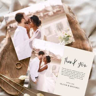 Budget Hochzeit Minimalistisches Foto Vielen Dank