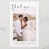 Budget Hochzeit Minimalistisches Foto Vielen Dank  (Vorderseite)