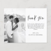 Budget Hochzeit Minimalistisches Foto Vielen Dank Flyer (Vorne)