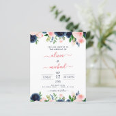 Budget Hochzeit Navy Blush Pink Blues (Stehend Vorderseite)