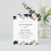 Budget Hochzeit Navy Blush Pink Blues (Stehend Vorderseite)