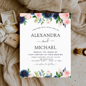 Budget Hochzeit Navy Blush Pink Blues