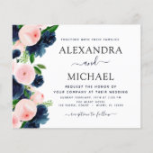 Budget Hochzeit Navy Blush Pink Blues (Vorderseite)