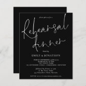 Budget Hochzeit Probe Abendessen Schwarz-weiß Einl (Vorne/Hinten)