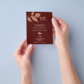 Budget Hochzeit Probe Dinner Maroon Einladung Flyer (Gruppe)