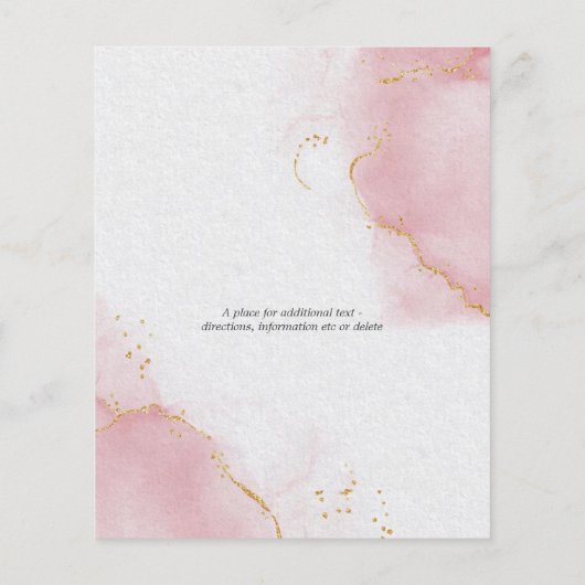 Budget Hochzeit Rosa Himmel (Rückseite)