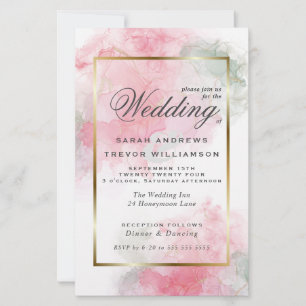 Budget Hochzeit Rose Rosa Sage Abstrakt