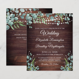 Budget Hochzeit rustikale Holz Licht Grün laden