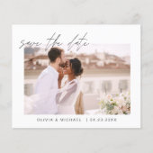 Budget Hochzeit Save the Date Foto Minimalistisch Flyer (Vorne)