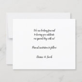 Budget Hochzeit Silberes Weiß Save the Date (Rückseite)