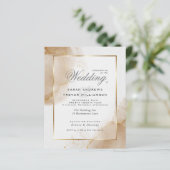 Budget Hochzeit Soft Brown Gold Abstrakt marmorier (Stehend Vorderseite)