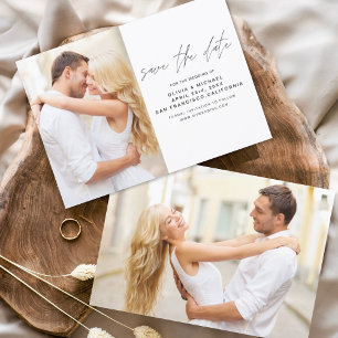Budget Hochzeit Speichern Sie den Date Foto Flyer