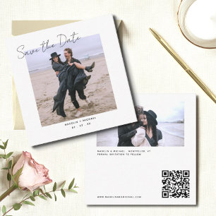 Budget Hochzeit Speichern Sie den QR-Code-Fotokart Begleitkarte