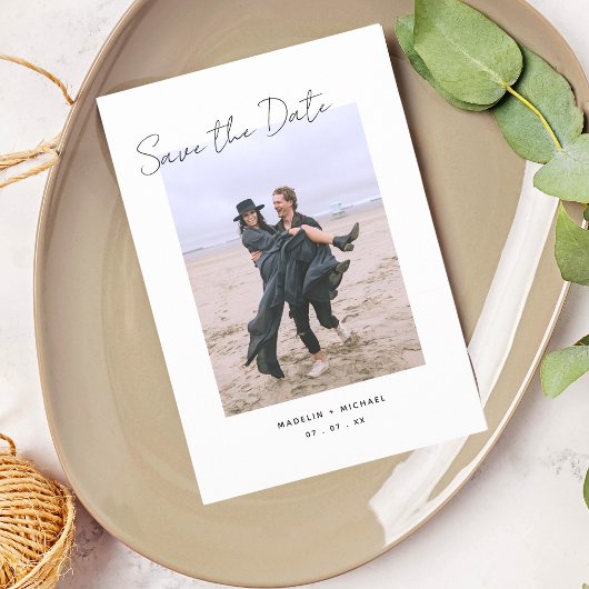 Budget Hochzeit Speichern Sie den QR-Code-Fotokart Save The Date