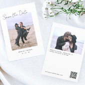 Budget Hochzeit Speichern Sie den QR-Code-Fotokart Save The Date