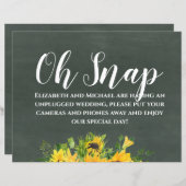 Budget Hochzeit Unplugged Oh Snap Chalk Sonnenblum (Vorne/Hinten)