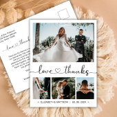 Budget Hochzeit Vielen Dank 4 Foto Collage Postcar Postkarte