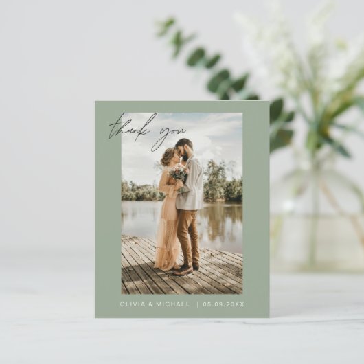 Budget Hochzeit Vielen Dank, dass Sie Grünen Foto- (Stehend Vorderseite)