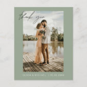 Budget Hochzeit Vielen Dank, dass Sie Grünen Foto- Flyer (Vorne)