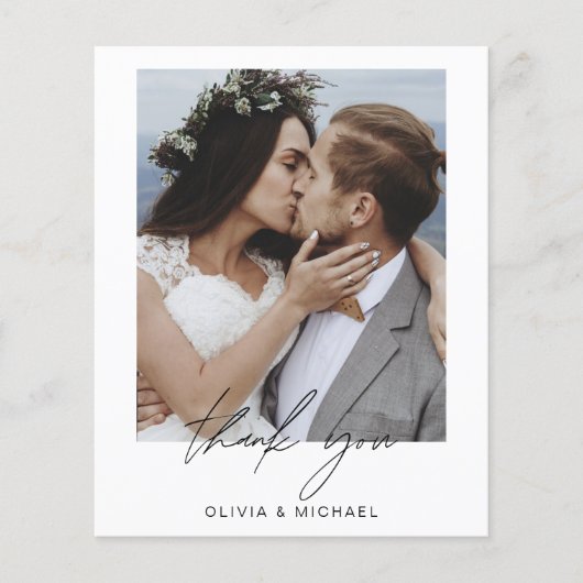 Budget Hochzeit Vielen Dank Foto Flyer (Vorne)