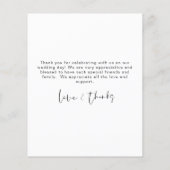 Budget Hochzeit Vielen Dank Foto Flyer (Hinten)