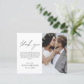 Budget Hochzeit Vielen Dank Foto Minimalistisch (Stehend Vorderseite)