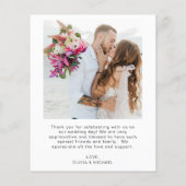 Budget Hochzeit Vielen Dank Foto Minimalistisch Ca (Rückseite)