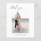 Budget Hochzeit Vielen Dank Foto Minimalistisch Ca (Vorderseite)