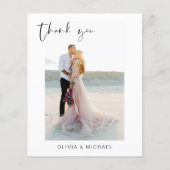 Budget Hochzeit Vielen Dank Foto Minimalistisch Ca (Vorderseite)