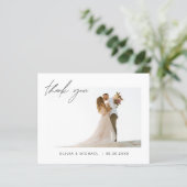 Budget Hochzeit Vielen Dank Foto Minimalistisch Ca (Stehend Vorderseite)