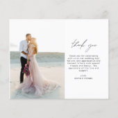 Budget Hochzeit Vielen Dank Foto Minimalistisch Ca (Rückseite)