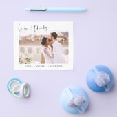 Budget Hochzeit Vielen Dank Foto Minimalistisch Flyer (Einzeln)