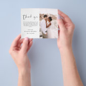 Budget Hochzeit Vielen Dank Foto Minimalistischer  Flyer (Gruppe)