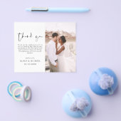 Budget Hochzeit Vielen Dank Foto Minimalistischer  Flyer (Einzeln)