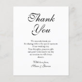 Budget Hochzeit Vielen Dank Foto Moderne Eleganz Flyer (Hinten)