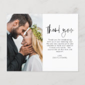 Budget Hochzeit Vielen Dank Handgeschriebenes Foto Flyer (Hinten)